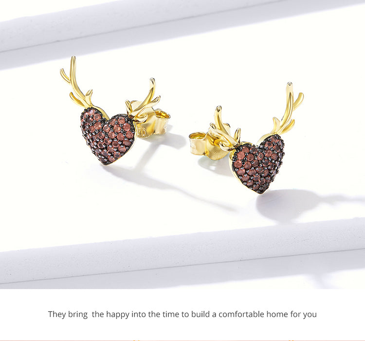Deer Love Stud Earrings