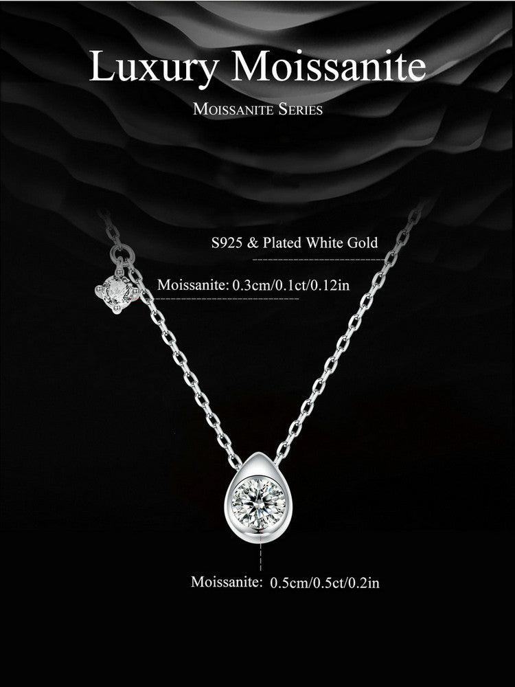 0.5ct Teardrop Moissanite Necklace