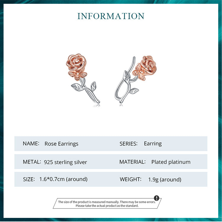 Rose Hoop Earrings