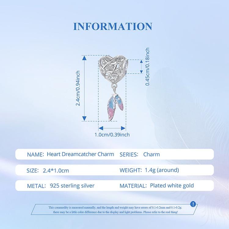 Heart Dreamcatcher Charm