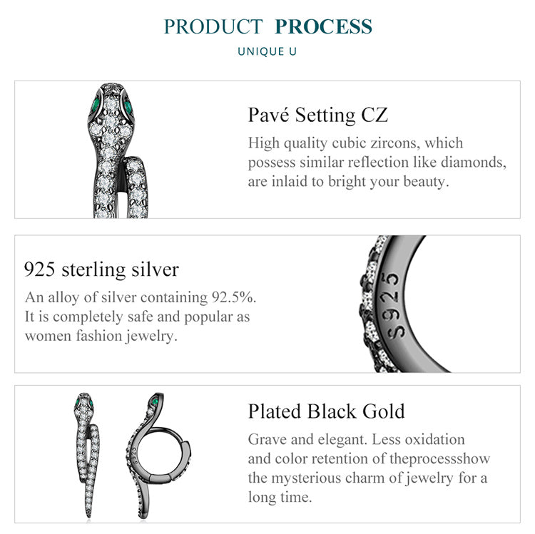 Snake Clip Earrings