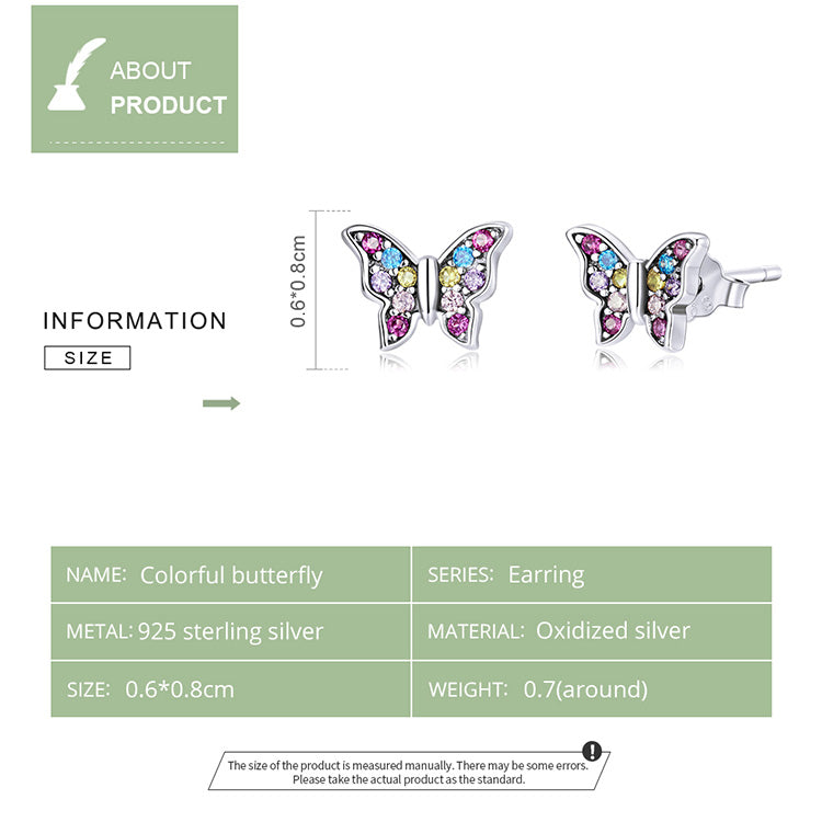 Colorful Butterfly Stud Earrings