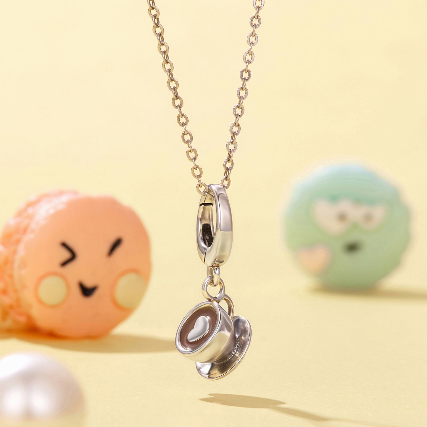 Coffee Cup Clasp Pendant Charm