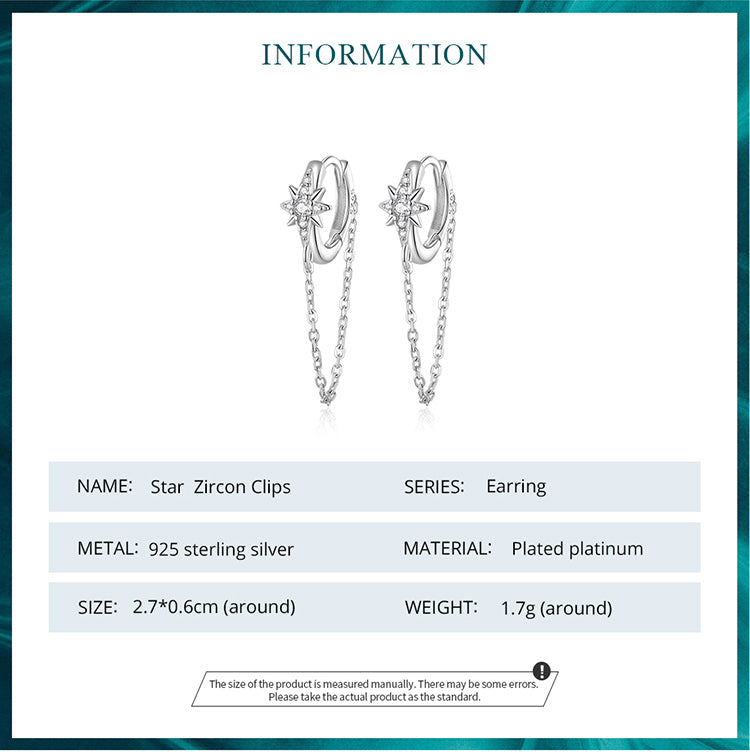 Star-shaped Clip-On Earrings