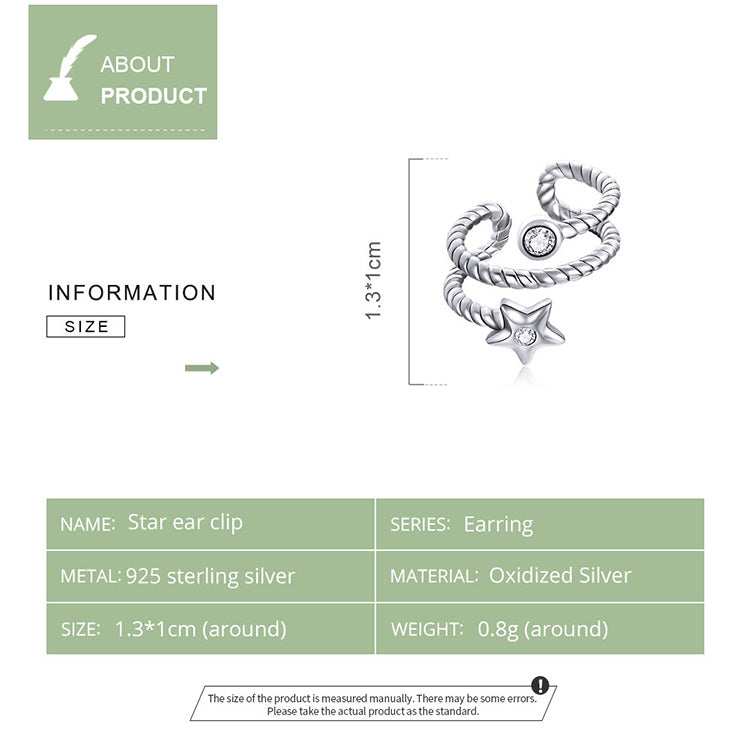 Star Clip Earrings