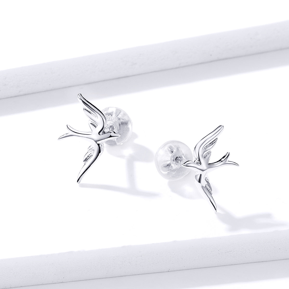 Spring Swallow Hoop Earrings