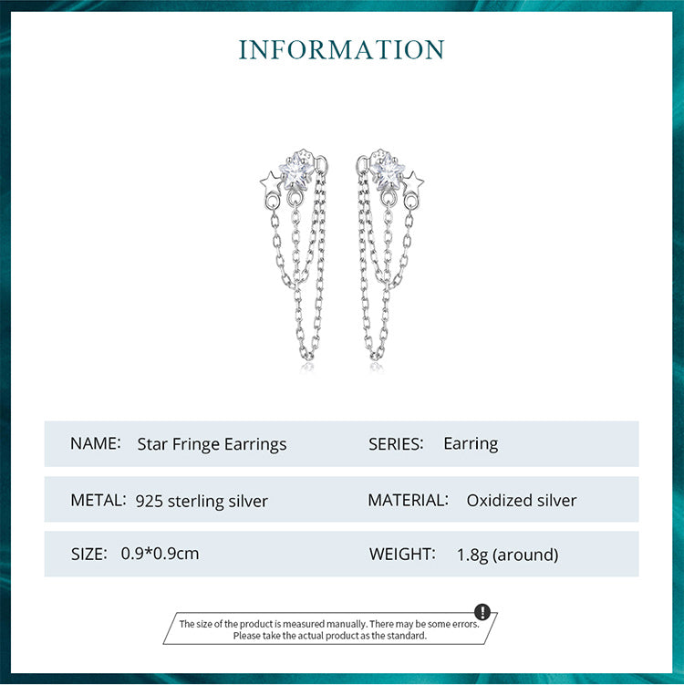 Star Tassel Drop Earrings