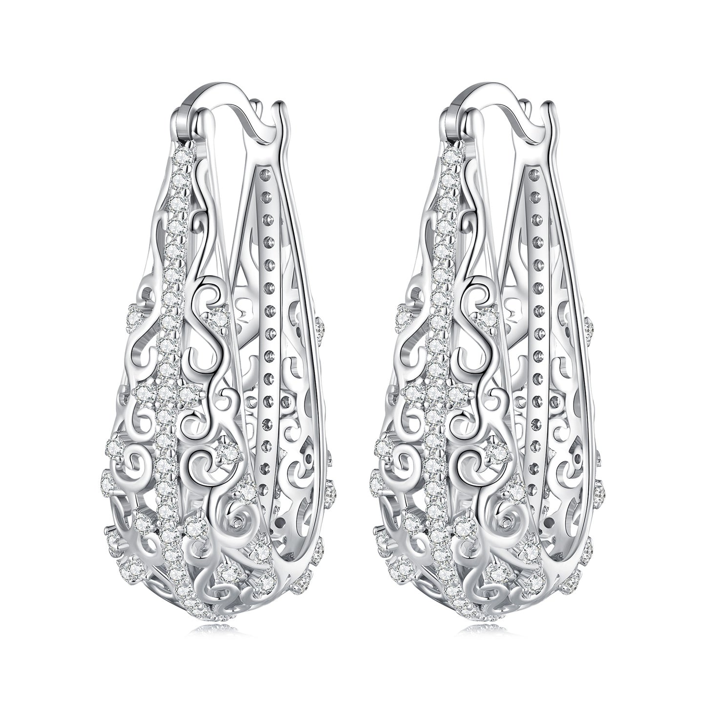 Patterned Hoop Earrings