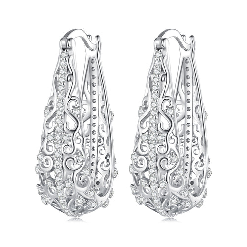 Patterned Hoop Earrings