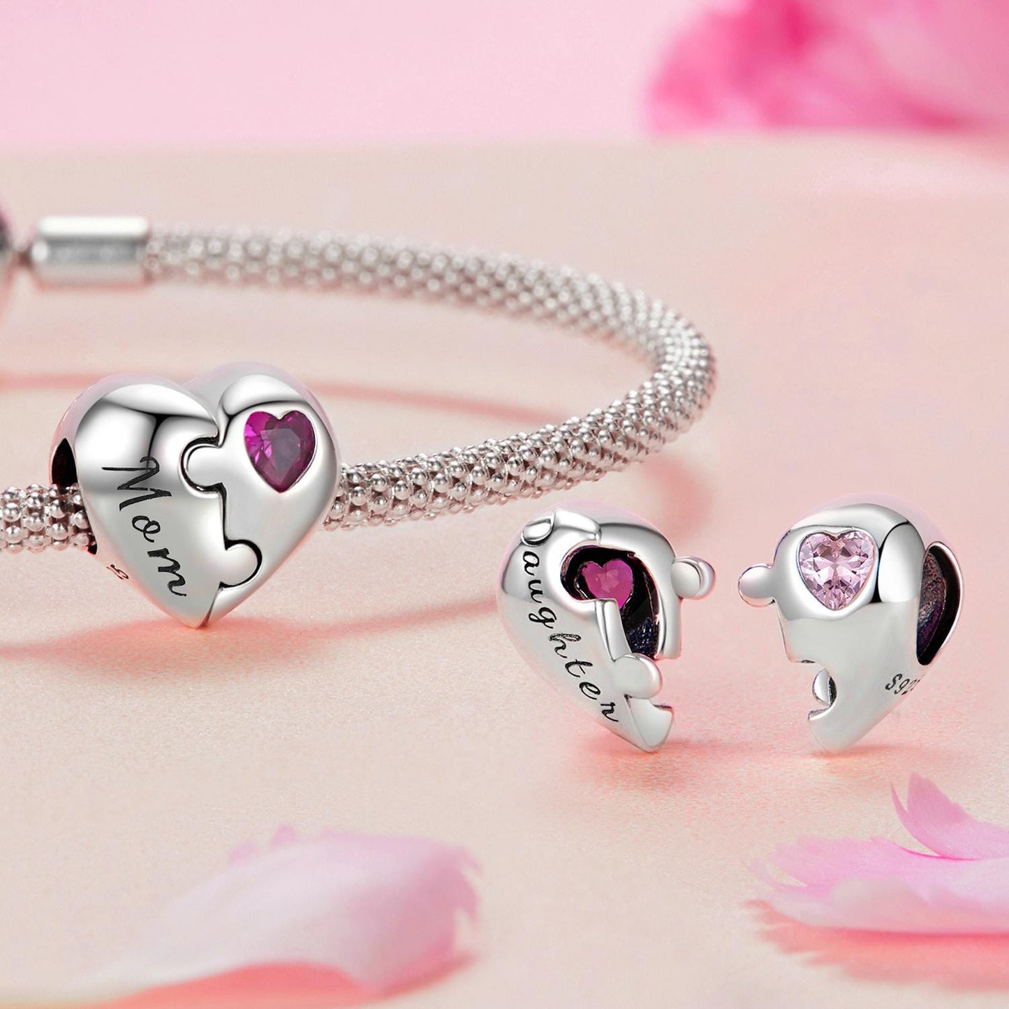 Heart Puzzle Charm