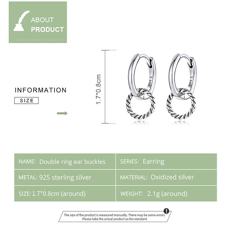Double Hoop Clip Earrings