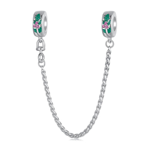 Christmas Holly Safety Chain Charm
