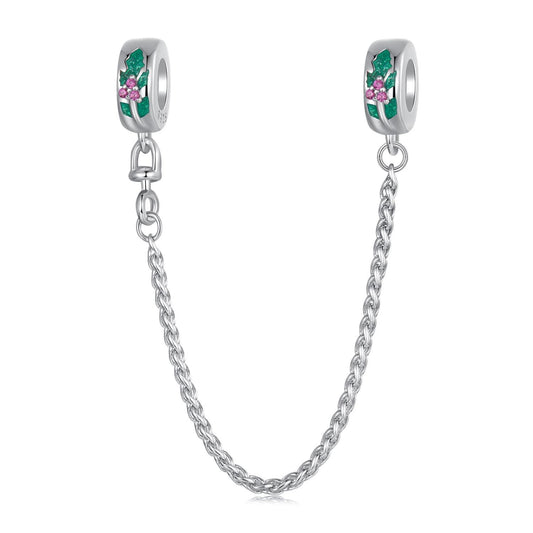 Christmas Holly Safety Chain Charm