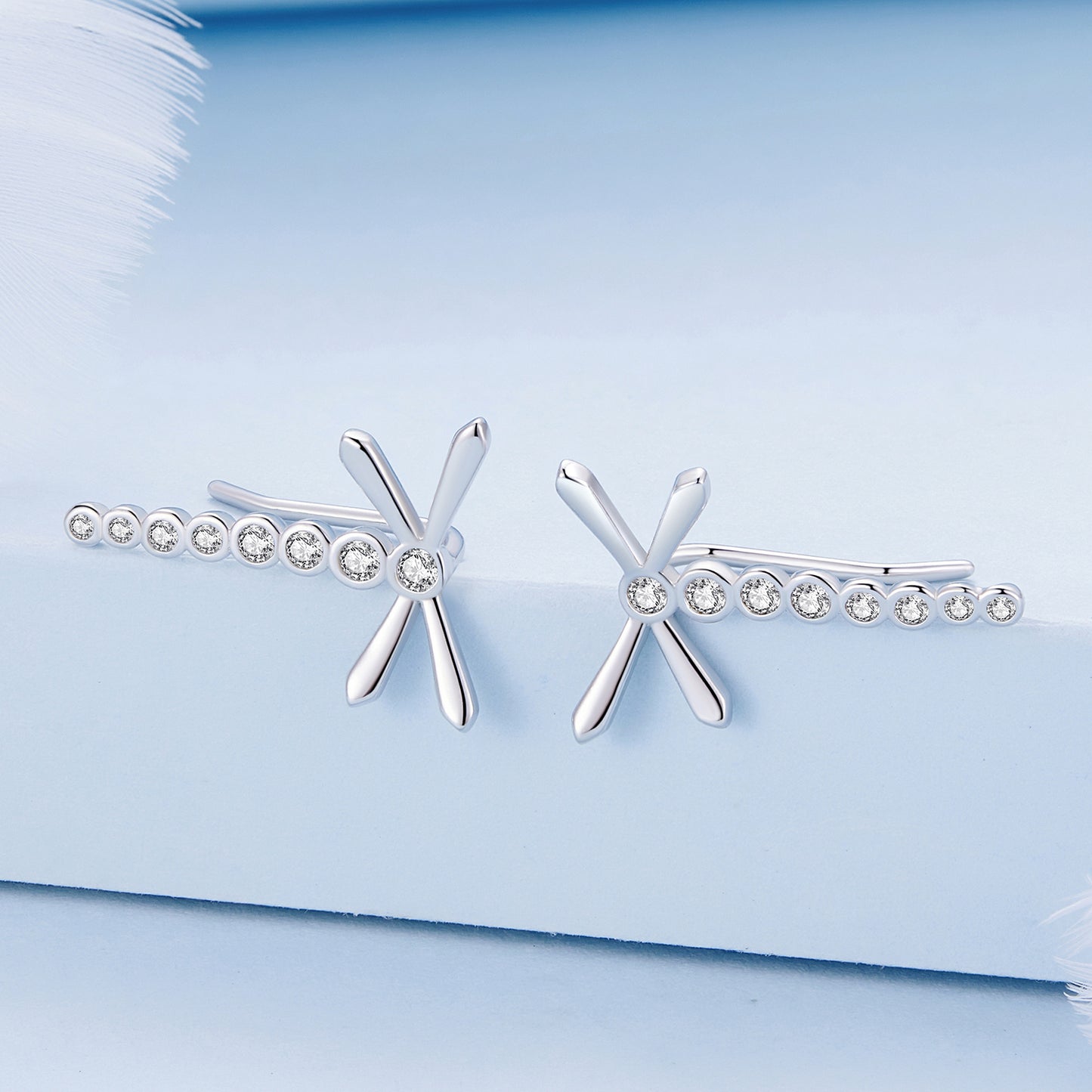 Dragonfly Dangle Stud Earrings