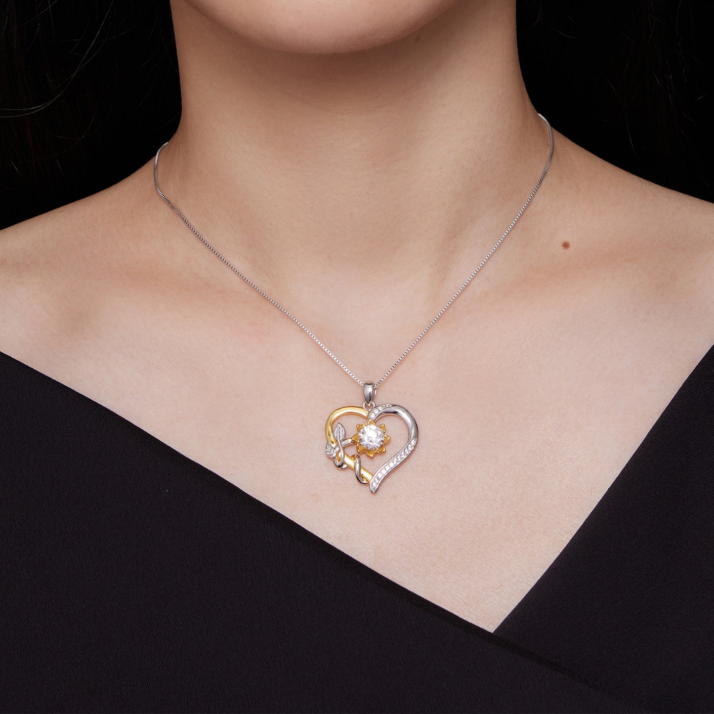 Heart-Shaped Moissanite Necklace