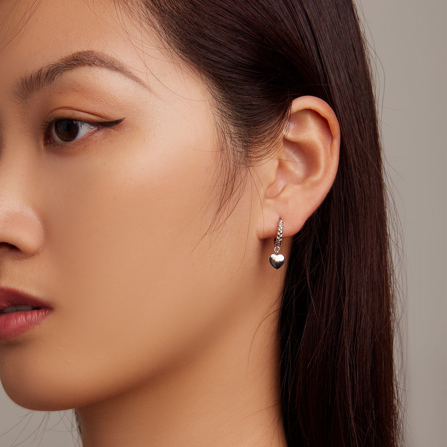 Twisted Heart Clip-On Earrings