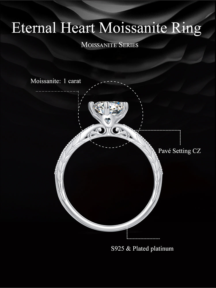 Eternal Heart Moissanite Ring
