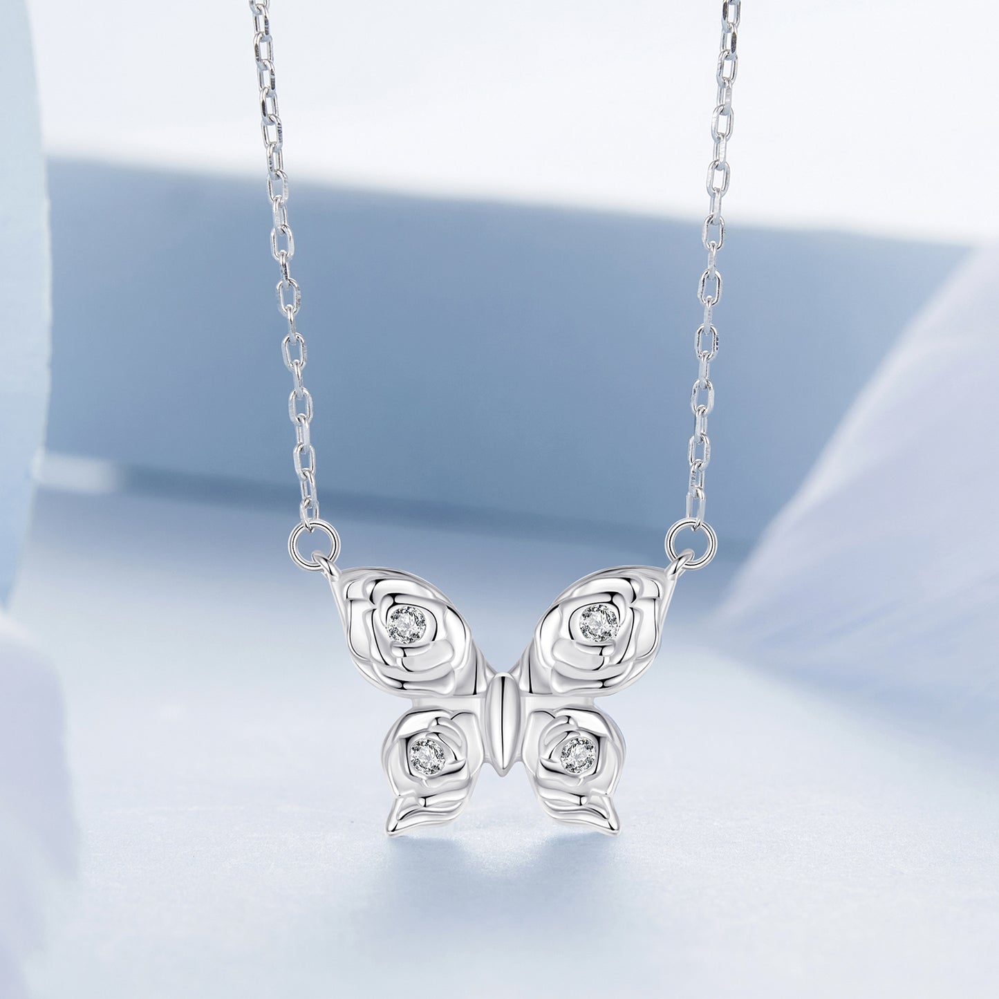 Rose and Butterfly Necklace