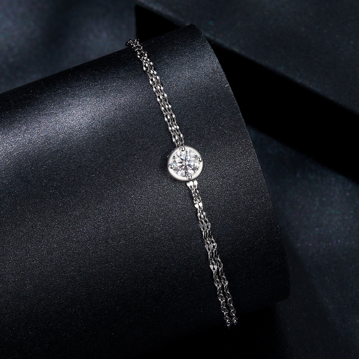 0.5ct Double-Layer Tile Moissanite Bracelet