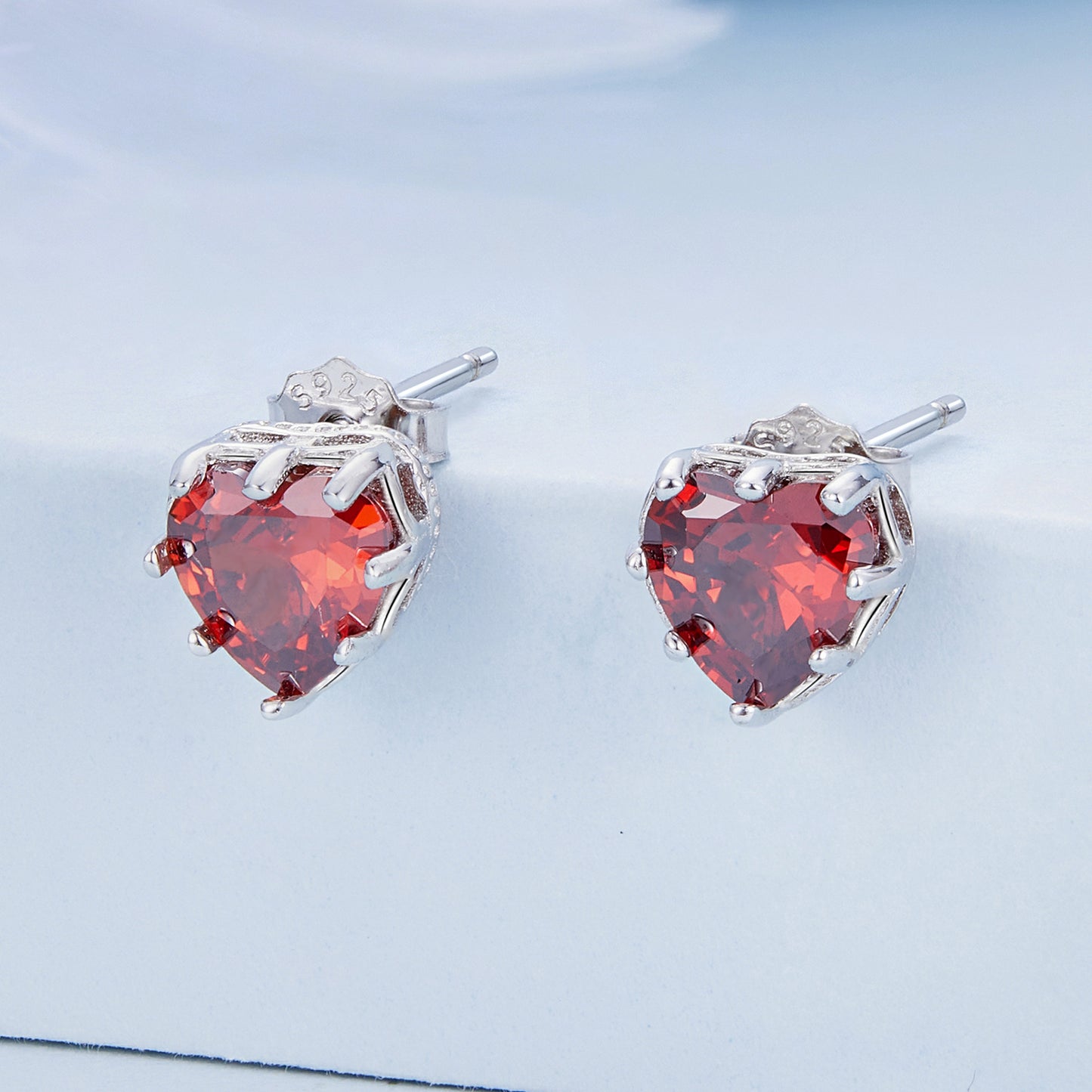 January Birthstone Stud Earrings
