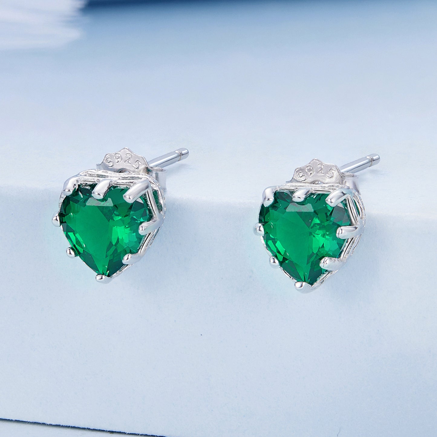 May Birthstone Stud Earrings