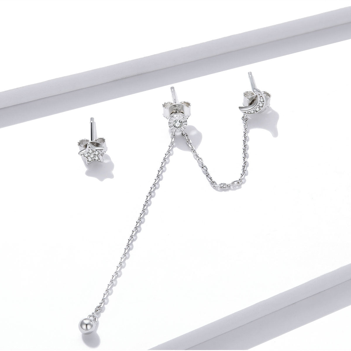 Dreamy Star Moon Hoop Earrings