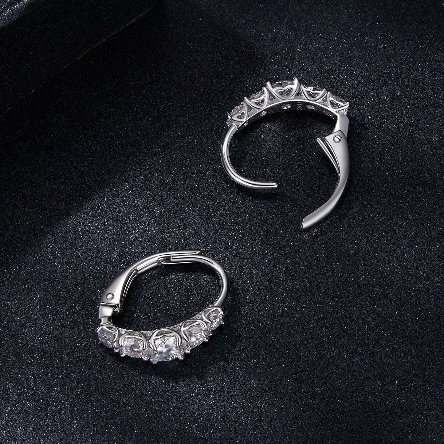 Sparkling Moissanite Spring Ear Climbers