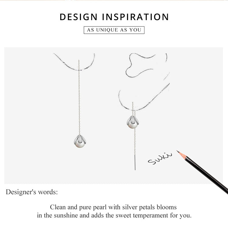 Floral Stamen Threader Earrings