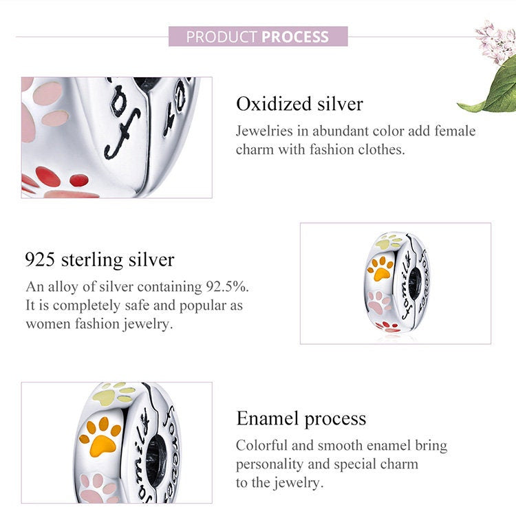 Cat Paw Prints Clip Charm