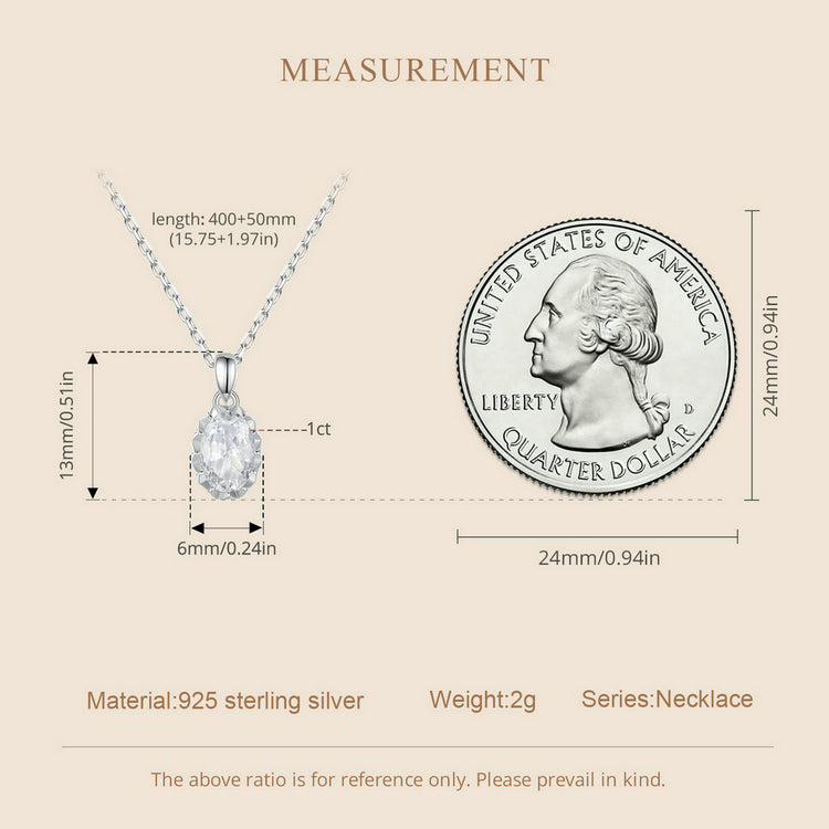 Brilliant 1ct Moissanite Necklace