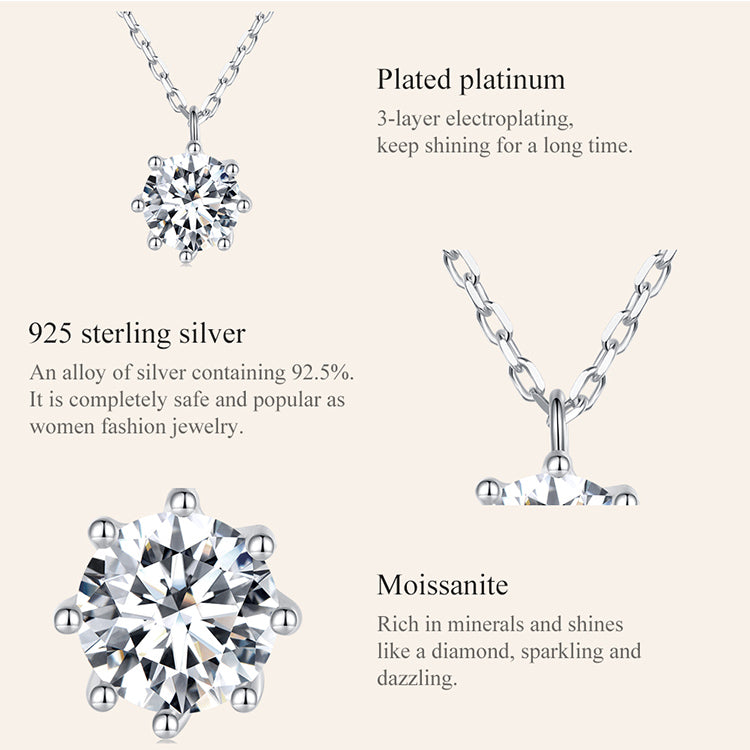 Sparkling Moissanite Necklace