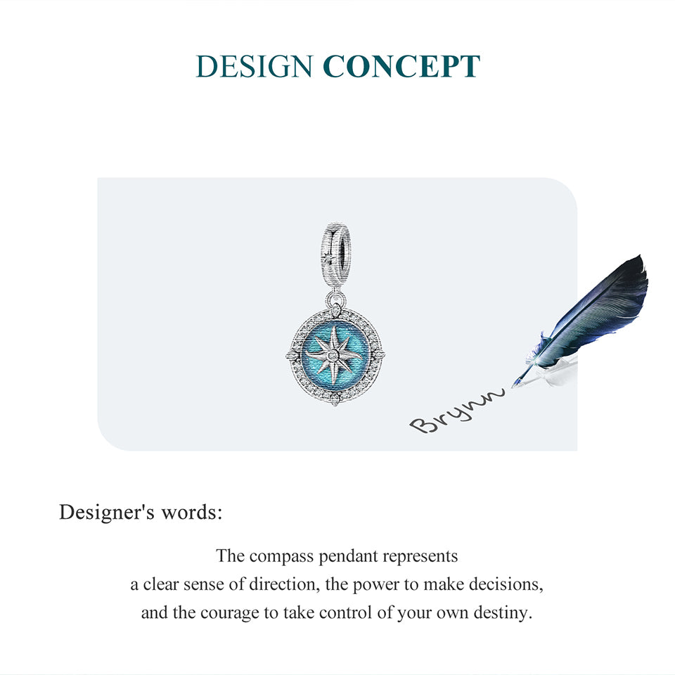 Compass Pendant Charm