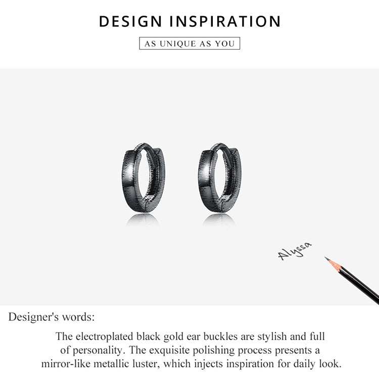 Black Clip Earrings