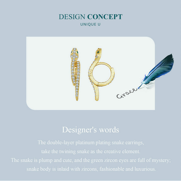 Mystic Snake Clip Earrings