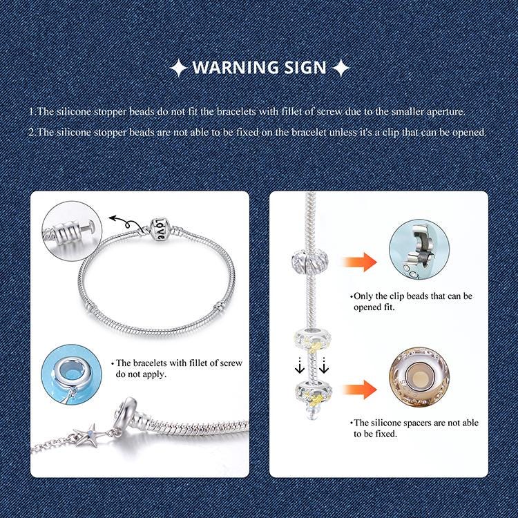 Denim Heart Safety Chain Charm