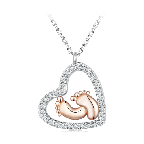 Heart and Paw Print Necklace