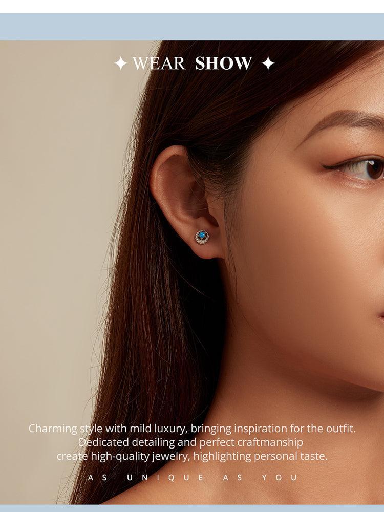 Star and Moon Stud Earrings