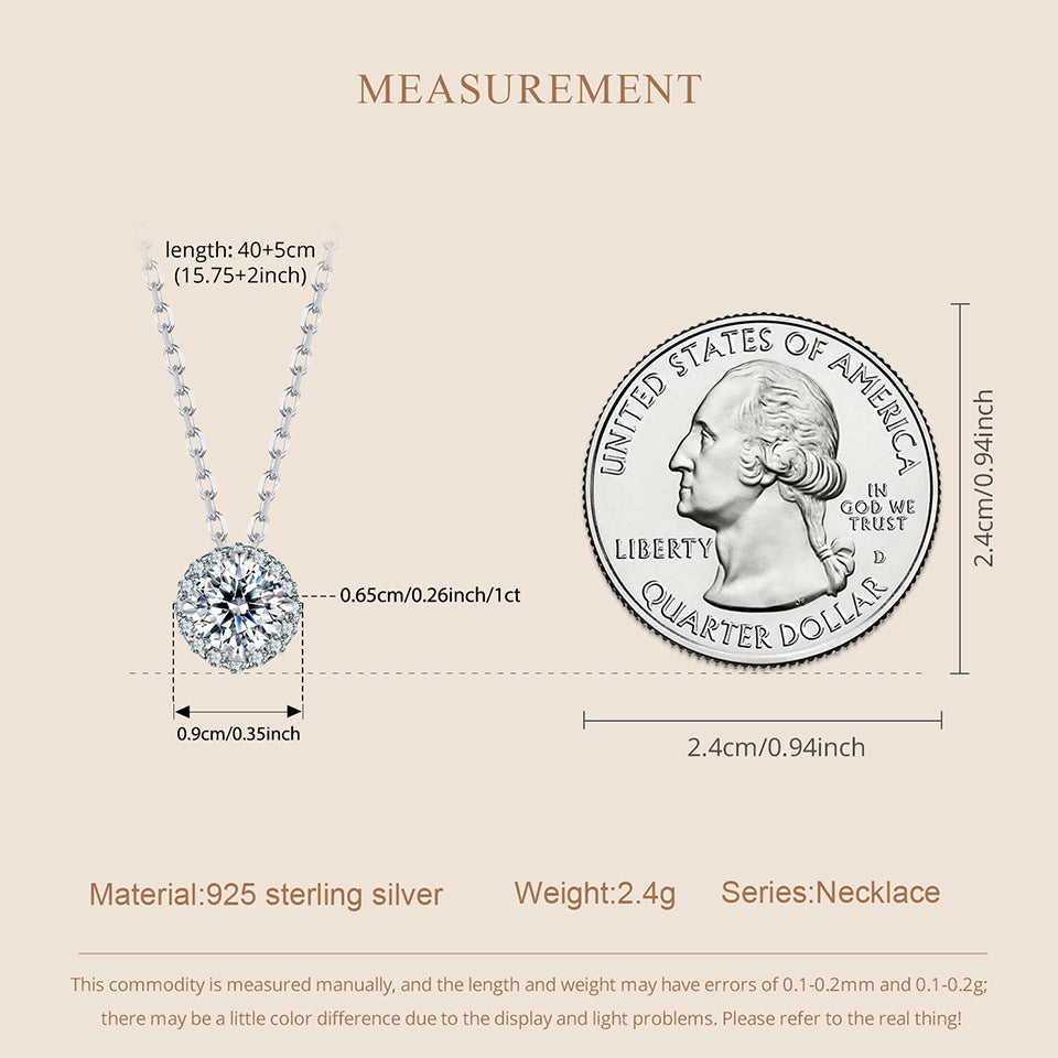 0.5 Carat Sparkling Moissanite Necklace