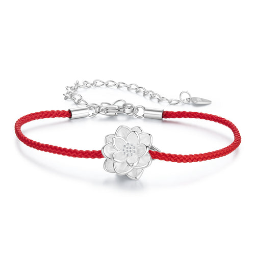 Lotus Red Cord Bracele