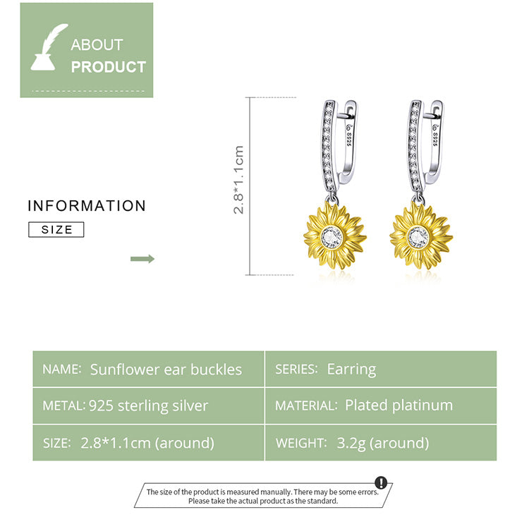 Sunflower Clip-On Earrings