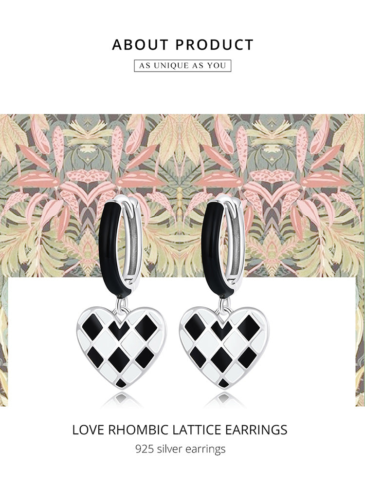 Heart Diamond Clip Earrings