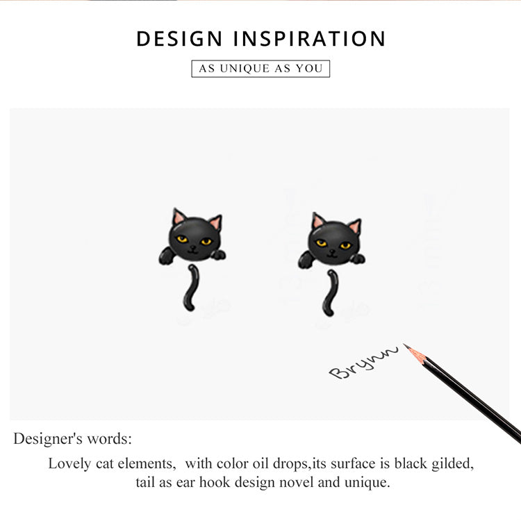 Compact Cat Earrings