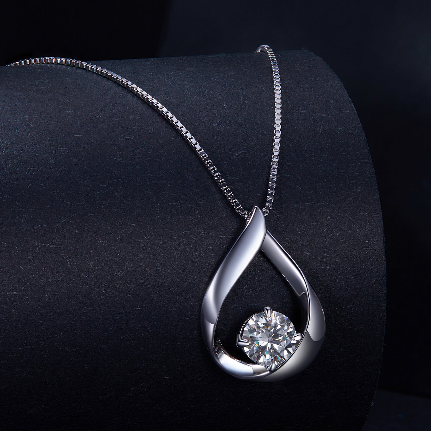 Teardrop Moissanite Necklace