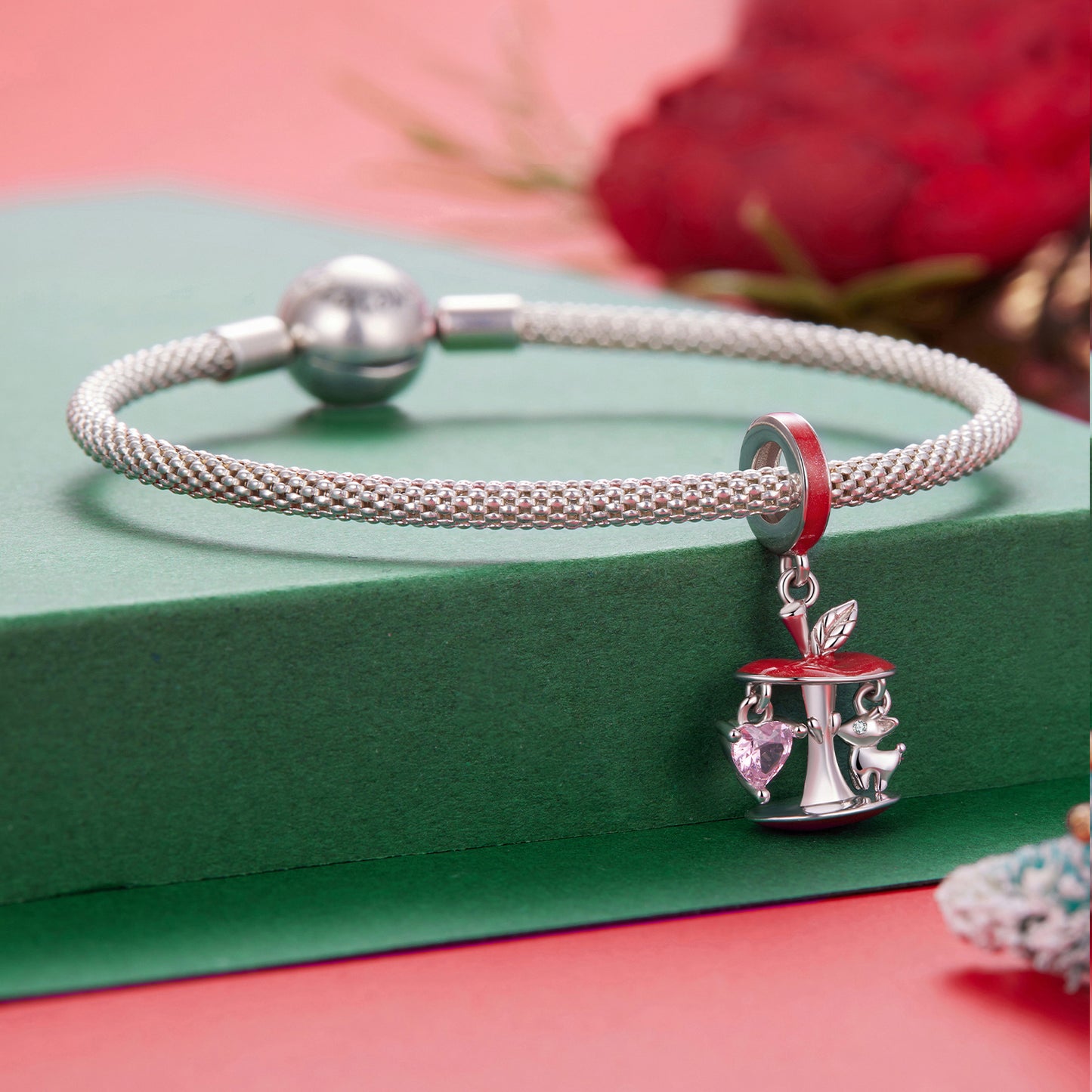 Christmas Apple Pendant Charm