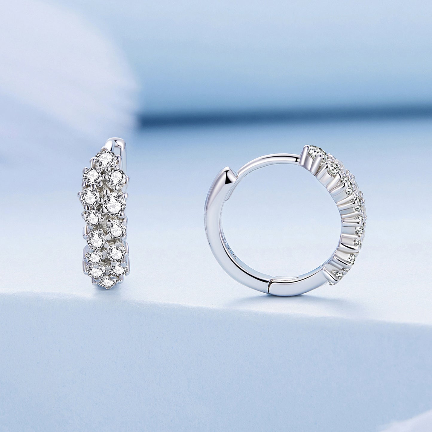 Elegant Zircon Clip-On Earrings