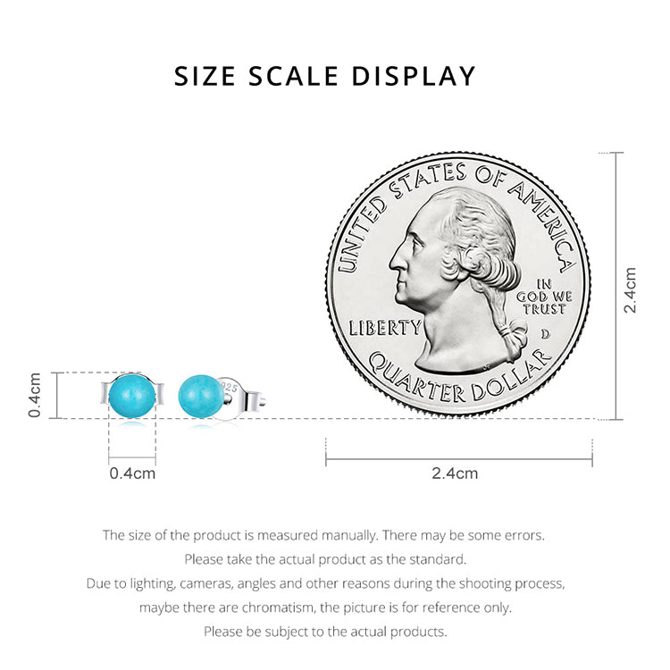Minimalist Turquoise Stud Earrings