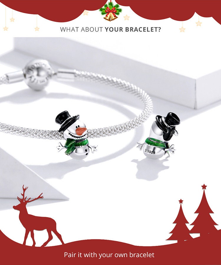 Christmas Theme Snowman Charm