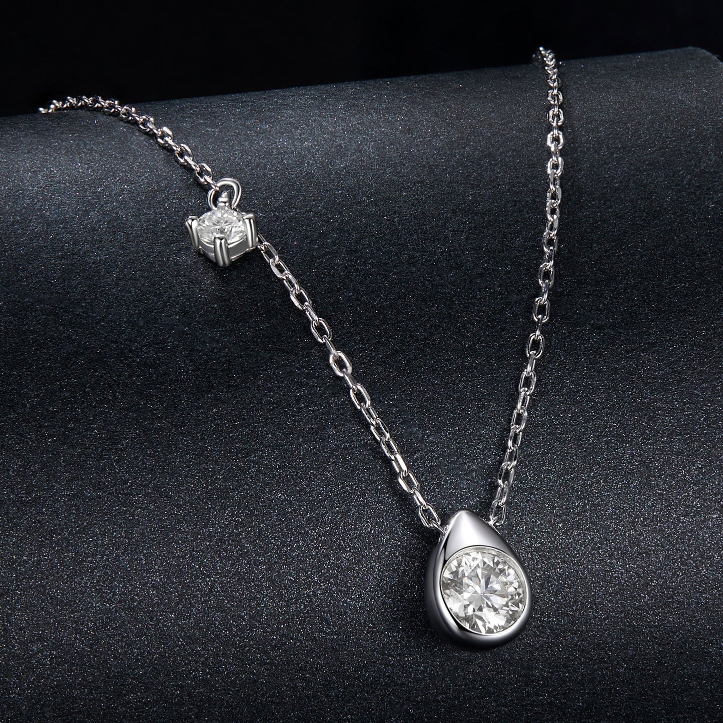 0.5ct Teardrop Moissanite Necklace