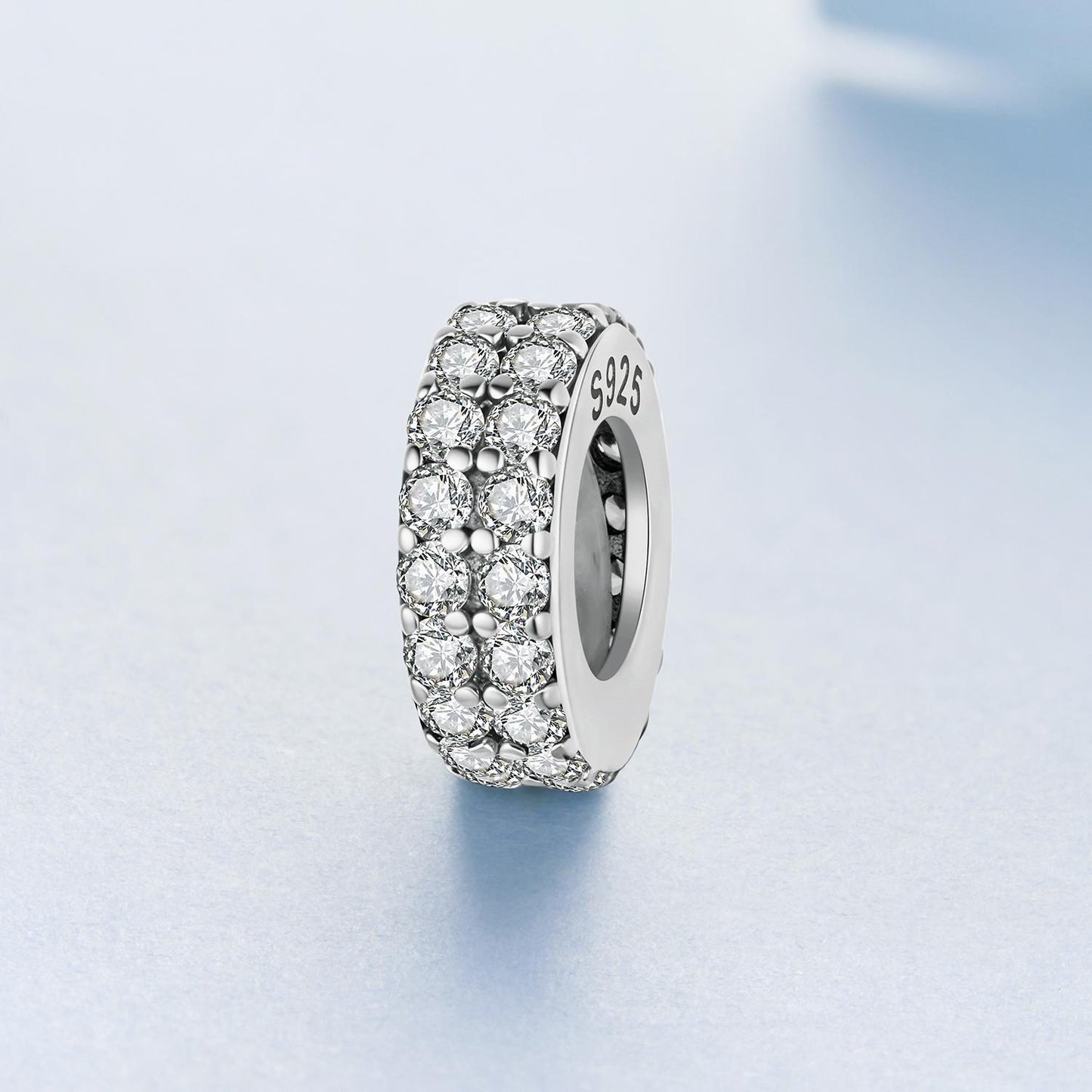Double-Layer Sparkling Silicone Spacer Beads Charm