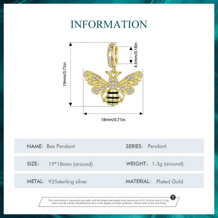 Bee Pendant Charm